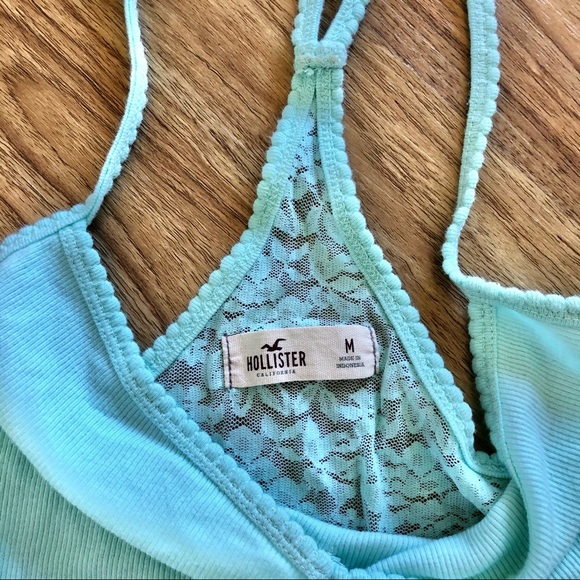 🔥 Hollister Lace Back Mint Tank - Picture 3 of 6